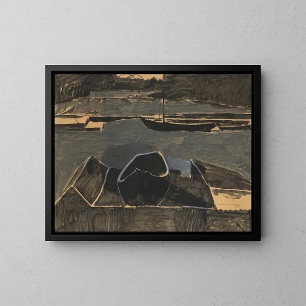 Dokken w Ostendzie - Léon Spilliaert — oprawiony obraz na ścianie
