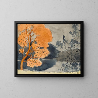 Staw jesienią - Léon Spilliaert — oprawiony obraz na ścianie