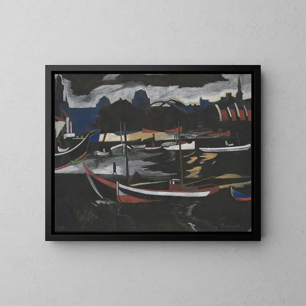 Doki handlowe w Ostendzie - Léon Spilliaert — oprawiony obraz na ścianie