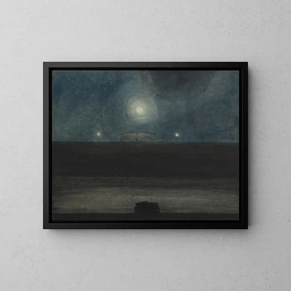 Plaża z księżycem - Léon Spilliaert — oprawiony obraz na ścianie