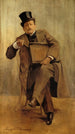 Portret Georges'a Courteline'a 1858-1929 pisarza - Léopold Stevens — oprawiony obraz na ścianie