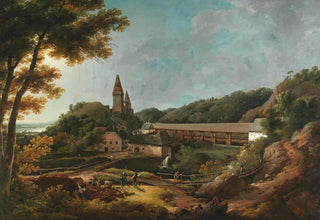 Lorenz Adolf Schnberger - A NorthEast View of the Weitenegg Castle Ruins near the Danube.webp