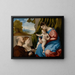 Pusty z Dzieciątkiem i dwoma darczyńcami - Lorenzo Lotto — oprawiony obraz na ścianie
