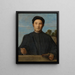 Portret jubilersa prawdopodobnie Giovanni Pietro Crivelli - Lorenzo Lotto — oprawiony obraz na ścianie