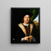 Portret mężczyzny z różańcem - Lorenzo Lotto — oprawiony obraz na ścianie