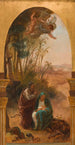 Le repos pendant la fuite en Égypte - Louis-Antoine-Léon Riesener — widok dzieła