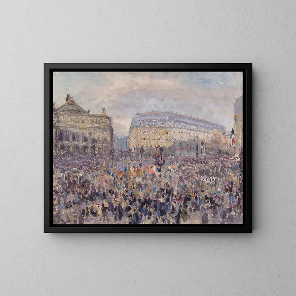 L'Opera 11 listopada 1918 - Louis-Gilbert Bellan — oprawiony obraz na ścianie