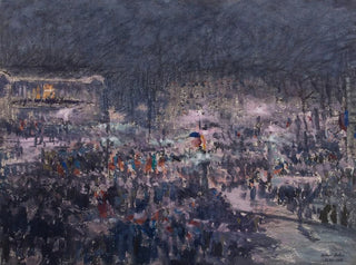 La Marseillaise śpiewa loggię opery - Louis-Gilbert Bellan — widok dzieła