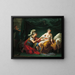 Alcibiades klęczący przed swoją kochanką - Louis-Jean-François Lagrenée — oprawiony obraz na ścianie
