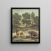 La Lionne Et L'ours The Lion And The Bear - Louis-Simon Lempereur — oprawiony obraz na ścianie
