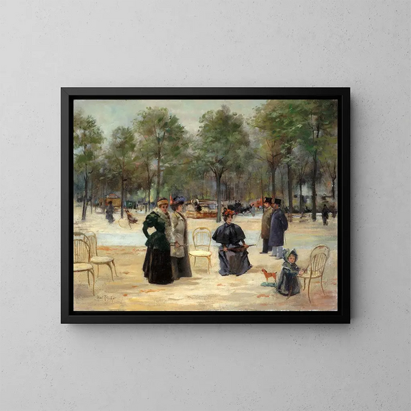 na Champs-Élysées - Louis Abel-Truchet — oprawiony obraz na ścianie