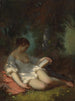 Czytelników w parku - Louis Antoine Estachon — widok dzieła