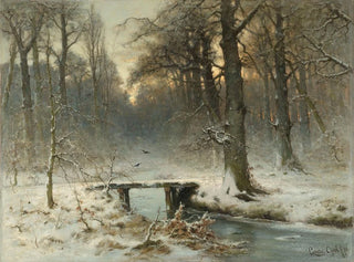 Louis Apol - A January Evening in the Woods of The Hague.webp