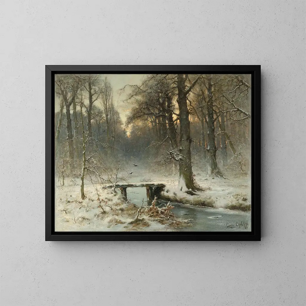 Une soirée de janvier dans les bois de La Haye - Louis Apol — oprawiony obraz na ścianie