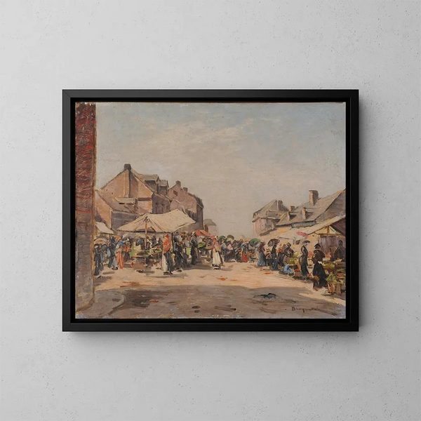 Le marché de Cayeux-sur-Mer - Louis Braquaval — oprawiony obraz na ścianie