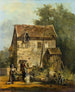 Elegancka firma w ogrodzie - Louis Gabriel Moreau — widok dzieła