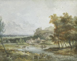 Louis Gabriel Moreau - Italian Landscape with a Boating Party.webp