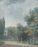 Widok na park - Louis Gabriel Moreau — widok dzieła