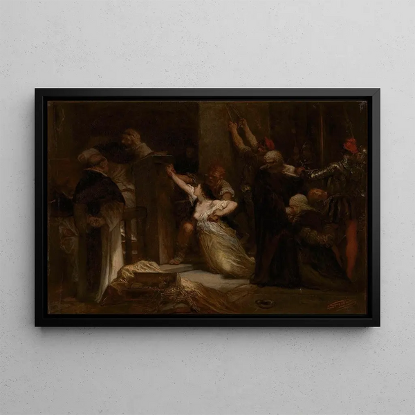 Louis Gallait - A Jewish family accused of healing religious objects and tortured by the Holy Inquisition.webp