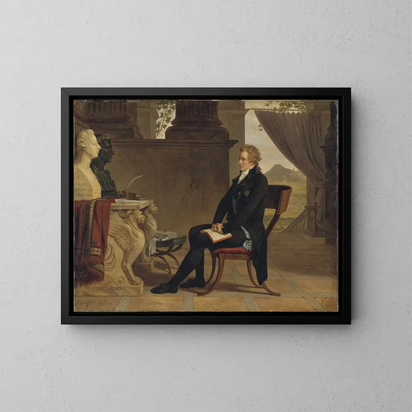 Le comte Gustaf Mauritz Armfelt à Florence - Louis Gauffier — oprawiony obraz na ścianie