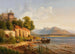 Krajobraz nadmorski z północnych Włoch z postaciami - Louis Gurlitt — widok dzieła