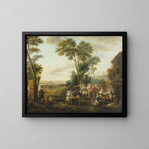 Le départ des conscrits - Louis Joseph Watteau — oprawiony obraz na ścianie