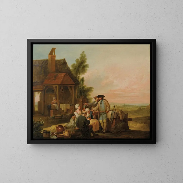 Le colporteur - Louis Joseph Watteau — oprawiony obraz na ścianie