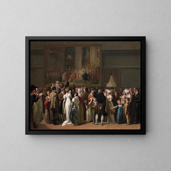 La vue publique du couronnement de David au Louvre - Louis Léopold Boilly — oprawiony obraz na ścianie