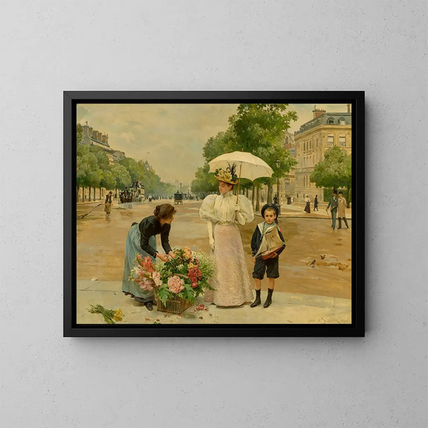 L'Avenue des Champs-Élysées - Louis Marie de Schryver — oprawiony obraz na ścianie