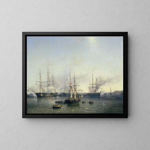 Podbój Palembang na Sumatrze w Indonezji, autorstwa generała porucznika De Kocka, 24 czerwca 1821 - Louis Meijer — oprawiony obraz na ścianie