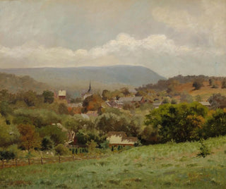 Village du Delaware Water Gap - Louis Michel Eilshemius — widok dzieła