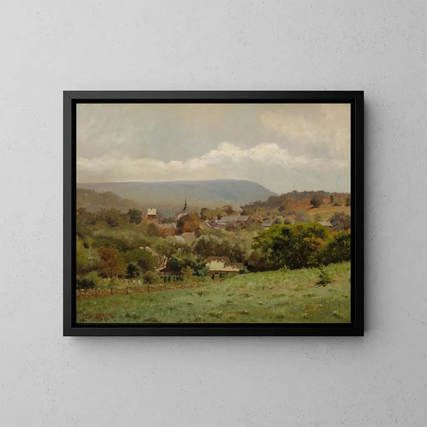 Village du Delaware Water Gap - Louis Michel Eilshemius — oprawiony obraz na ścianie