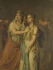 Aktorki Joanna Cornelia Ziesenis Wattier 1762-1827 i Geertruida Jacoba Grevelink Hilverdink 1786-1827 w Iphigénie 1674 Jeana Racine 1639-99 - Louis Moritz — widok dzieła