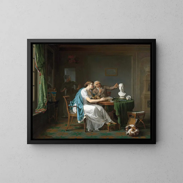 La leçon de dessin - Louis Moritz — oprawiony obraz na ścianie