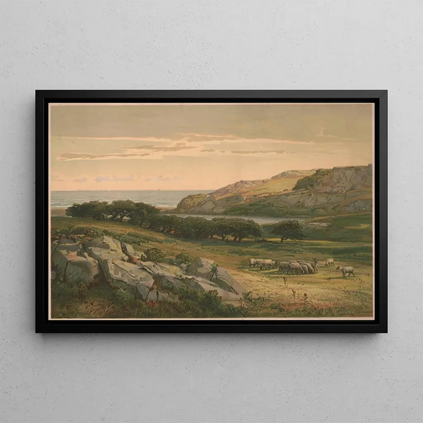 Staw Almy, Newport - Louis Prang Co — oprawiony obraz na ścianie