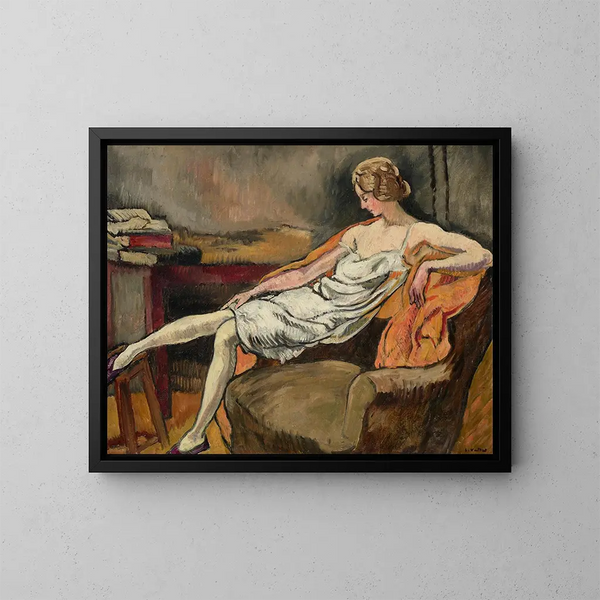 Kobieta w fotelu - Louis Valtat — oprawiony obraz na ścianie