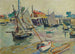 Żaglowce w porcie, odpływ, Ouistreham - Louis Valtat — widok dzieła