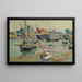 Żaglowce w porcie, odpływ, Ouistreham - Louis Valtat — oprawiony obraz na ścianie
