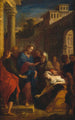 Chrystus i kobieta z krwawiącą raną - Louis de Boullogne młodszy — widok dzieła