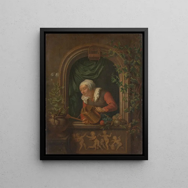 Louis de Moni - Woman Watering a Plant.webp