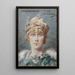 Portretowy obraz Sarah Bernhardt 1844-1923 w roli Adrienne Lecouvreur - Louise Abbema — oprawiony obraz na ścianie