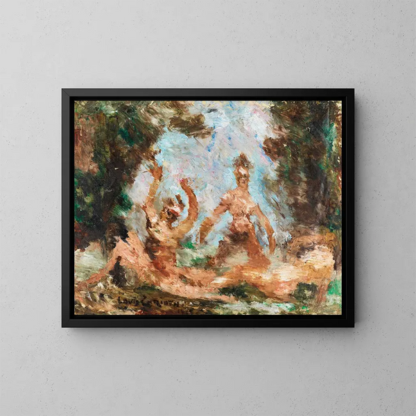 Kąpiel na świeżym powietrzu - Lovis Corinth — oprawiony obraz na ścianie
