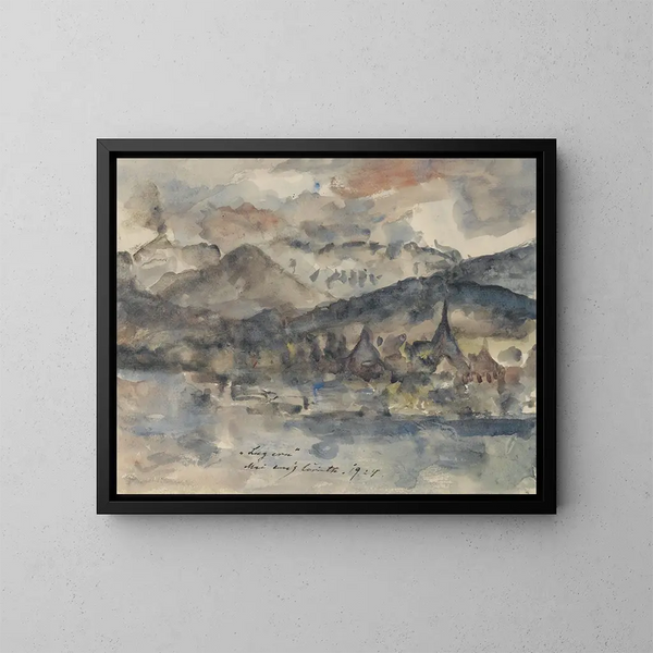 Widok na Lucernę - Lovis Corinth — oprawiony obraz na ścianie