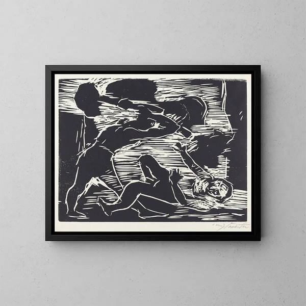 Kain i Abel - Lovis Corinth — oprawiony obraz na ścianie
