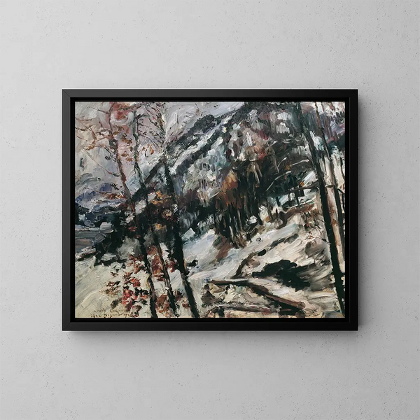 Le duché au Walchensee dans la neige - Lovis Corinth — oprawiony obraz na ścianie