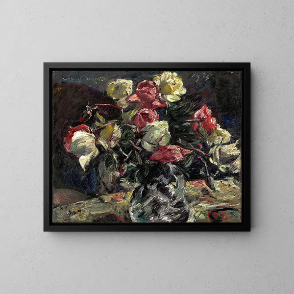 Róże Helle - Lovis Corinth — oprawiony obraz na ścianie