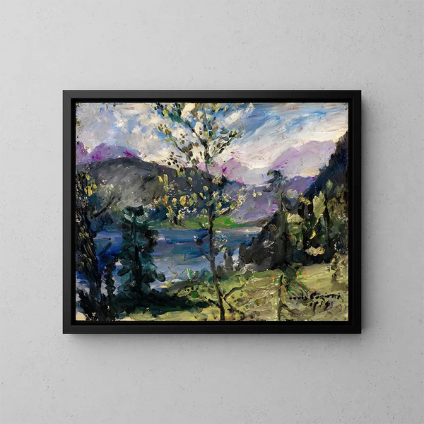 pejzażowy nad Walchensee - Lovis Corinth — oprawiony obraz na ścianie