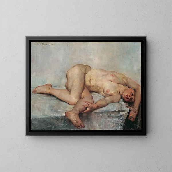 Akt kobiecy leżący - Lovis Corinth — oprawiony obraz na ścianie