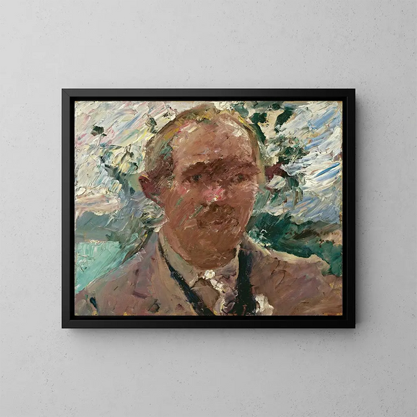 Autoportret nad Walchensee - Lovis Corinth — oprawiony obraz na ścianie