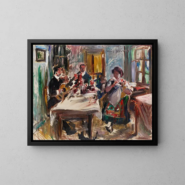 Sala paysanne tyrolienne - Lovis Corinth — oprawiony obraz na ścianie